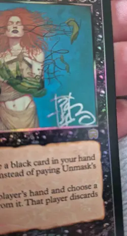 Unmask Mercadian Masques Foil MTG MP Magic Card- AUTOGRAPHED (NO COA) - Image 3