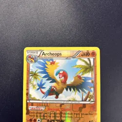 Pokemon Card TCG Archeops 67/101 Black White Noble Victories Reverse Holo 2011 - Image 2