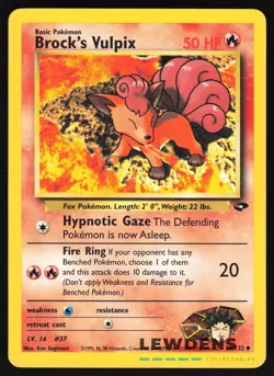Brock's Vulpix - 37/132 - Uncommon - Gym Challenge - Pokemon Card 2 - Image 1