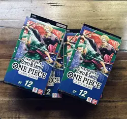 ONE PIECE CARD GAME -ZORO AND SANJI- ST12 STARTER DECK ENGLISH NEW SEALED LOT x4 - Image 1