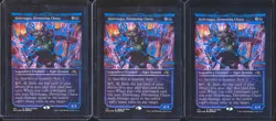 3x Hidetsugu, Devouring Chaos Neon Blue Foil Kamigawa Neon Dynasty Magic MTG Lot - Image 1