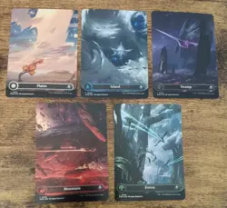 MTG Edge of Eternities Borderless FOIL Land Set of 5 - FREE SHIPPING - Image 1