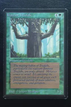 Magic The Gathering MTG IRONROOT TREEFOLK Limited Edition Beta LP Lightly Played - Image 1