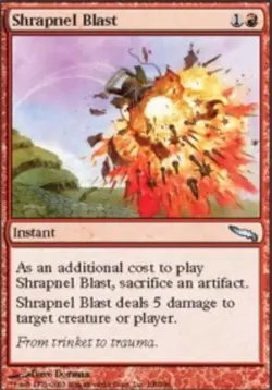 4x Shrapnel Blast Light Play, English Mirrodin MTG Magic - Image 1