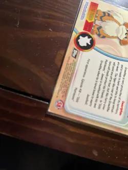 Growlithe #58 Pokemon Topps Black Label 1999 Lightly Played + Sleeve - Image 5