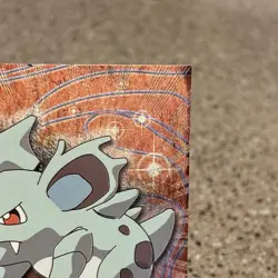 1999 Topps Pokemon Series 1 TV Animation NIDORINA #30 Black Label HOLO - Image 3