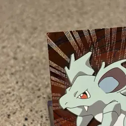 1999 Topps Pokemon Series 1 TV Animation NIDORINA #30 Black Label HOLO - Image 4
