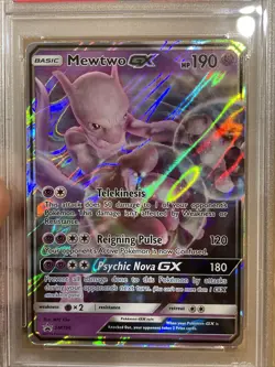 2019 Pokemon MEWTWO GX Black Star Promo SM196 D. Pikachu GRADED PSA 8 - Image 2