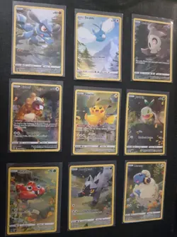 LP Pokemon TCG Crown Zenith Galarian Gallery NM Full Art Set 9 GG26 GG34 Pikachu - Image 1