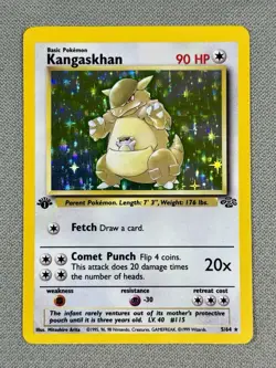1999 Jungle Pokemon Kangaskhan 1st Edition Holo - 5/64 - Image 1
