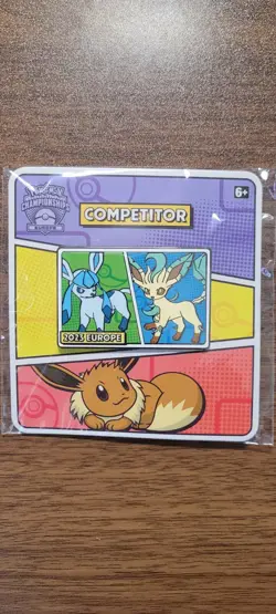 Pokemon Competitor Pin Europe International Championships Glaceon & Leafeon - Image 1