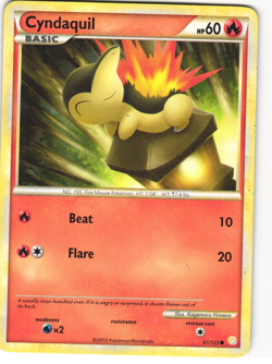 Cyndaquil Common Pokemon TCG HeartGold & SoulSilver 61/123 - Image 1