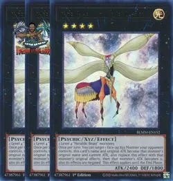 Yugioh! 3x Number 8 Heraldic King Genom-Heritage BLMM-EN152 Ultra Rare 1st Ed NM - Image 1