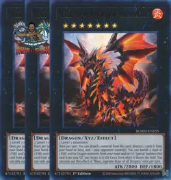 Yugioh! 3x Blaze, Supreme Ruler of all Dragons BLMM-EN155 Ultra Rare 1st Ed NM - Image 1