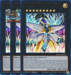 Yugioh! 3x Number S38: Titanic Galaxy BLMM-EN038 Ultra Rare 1st Ed NM - Image 1
