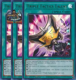 Yugioh! 3x Triple Tactics Talent BLMM-EN170 Ultra Rare 1st Ed NM - Image 1