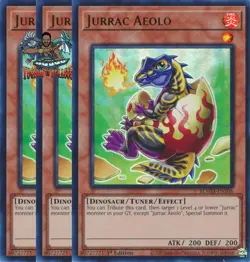 Yugioh! 3x Jurrac Aeolo BLMM-EN106 Ultra Rare 1st Ed NM - Image 1