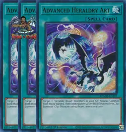 Yugioh! 3x Advanced Heraldry Art BLMM-EN161 Ultra Rare 1st Ed NM - Image 1