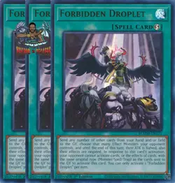 Yugioh! 3x Forbidden Droplet BLMM-EN171 Ultra Rare 1st Ed NM - Image 1