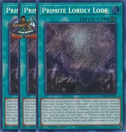 Yugioh! 3x Primite Lordly Lode BLMM-EN172 Secret Rare 1st Ed NM - Image 1