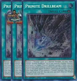 Yugioh! 3x Primite Drillbeam BLMM-EN173 Secret Rare 1st Ed NM - Image 1