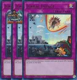 Yugioh! 3x Jurrac Impact BLMM-EN175 Ultra Rare 1st Ed NM - Image 1