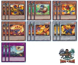 Yugioh! Jurrac Megalo Stego Velphito Impact Aeolo Velo Deck BLMM 1st Ed NM - Image 1