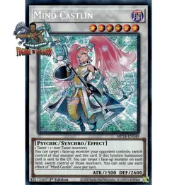 Yugioh! 1x Mind Castlin MP24-EN149 Prismatic Secret Rare 1st Ed NM - Image 1