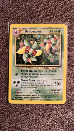 Pokemon TCG Bellossom Neo Genesis Holo Unlimited Rare Card 3/111 LP/NM - Image 1