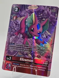 Digimon Trading Card Game - Elizamon BT21-008 - Alt Art Holo Double Rare (NM/M) - Image 2