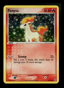 #2 Ponyta 76/112 EX FireRed LeafGreen 2004 FRLG Reverse Holo Pokemon Card TCG - Image 1