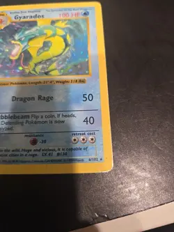 Pokemon Gyarados Holo Shadowless Rare TCG Base Set Card 1st Edition - Image 2