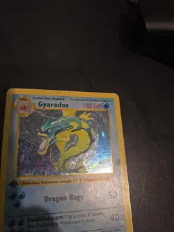 Pokemon Gyarados Holo Shadowless Rare TCG Base Set Card 1st Edition - Image 4