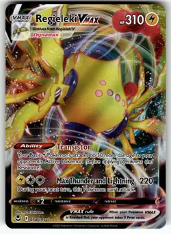 Regieleki VMAX 058/195 SWSH12: Silver Tempest NM Pokemon Card TCG - Image 1