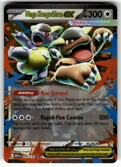 Mega Kangaskhan ex 104/132 ME01: Mega Evolution NM Pokemon Card TCG - Image 1