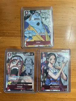 One Piece Card Lot - Nico Robin, Jinbe, Usopp - Near Mint 25th Anniversary - Image 1