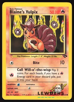 Blaine's Vulpix - 66/132 - Common - Gym Challenge - Pokemon Card - Image 1