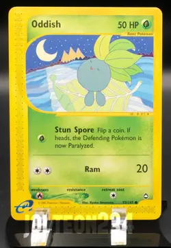 Pokemon TCG Card - Oddish 97/147 Aquapolis Common Vintage E-Reader - Image 1