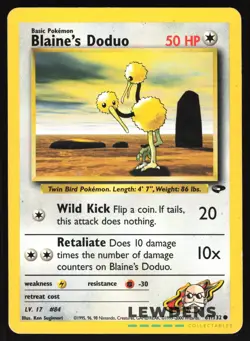 Blaine's Doduo - 61/132 - Common - Gym Challenge - Pokemon Card - Image 1
