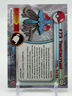 Pokemon Card TOPPS Tentacruel #73 TV Animation Black Logo Holo FOIL LP H7 - Image 2