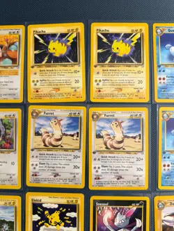 1st Edition Pokemon Card Lot Neo Genesis LP/MP Cleffa 20/111, Piakchu 70/111 - Image 3