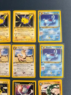 1st Edition Pokemon Card Lot Neo Genesis LP/MP Cleffa 20/111, Piakchu 70/111 - Image 4
