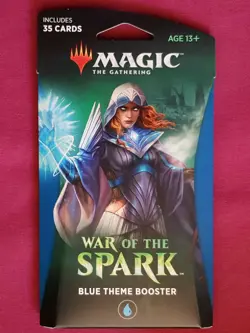 Magic The Gathering WAR OF THE SPARK New Sealed BLUE THEME BOOSTER Pack MTG - Image 1