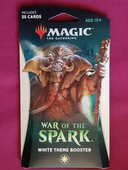 Magic The Gathering WAR OF THE SPARK WHITE New Sealed THEME BOOSTER Pack MTG - Image 1