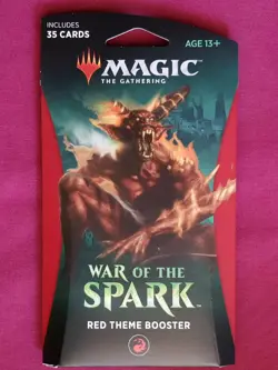 Magic The Gathering WAR OF THE SPARK New Sealed RED THEME BOOSTER Pack MTG - Image 1