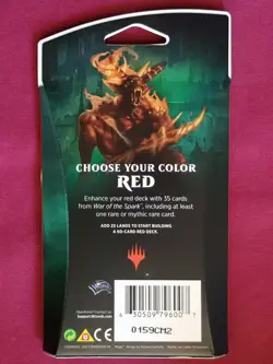 Magic The Gathering WAR OF THE SPARK New Sealed RED THEME BOOSTER Pack MTG - Image 2