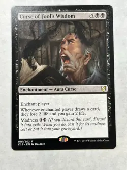 Curse of Fools Wisdom, Commander 2019, Near Mint, Magic the Gathering MTG - Image 1