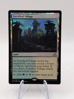 Magic the Gathering | Fortified Village | Foil Promo | NM/LP - Image 1