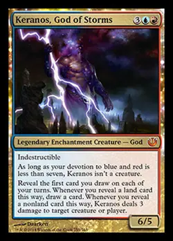 MTG KERANOS, GOD OF STORMS EXC - KERANOS, DIO DELLE TEMPESTE - JOU - MAGIC - Image 1