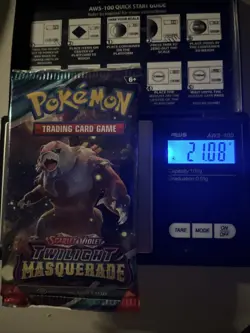 Heavy 21.08g Pokemon Sealed Twilight Masquerade Booster Pack - Image 1